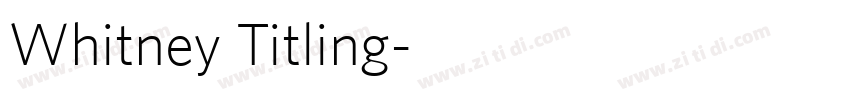 Whitney Titling字体转换